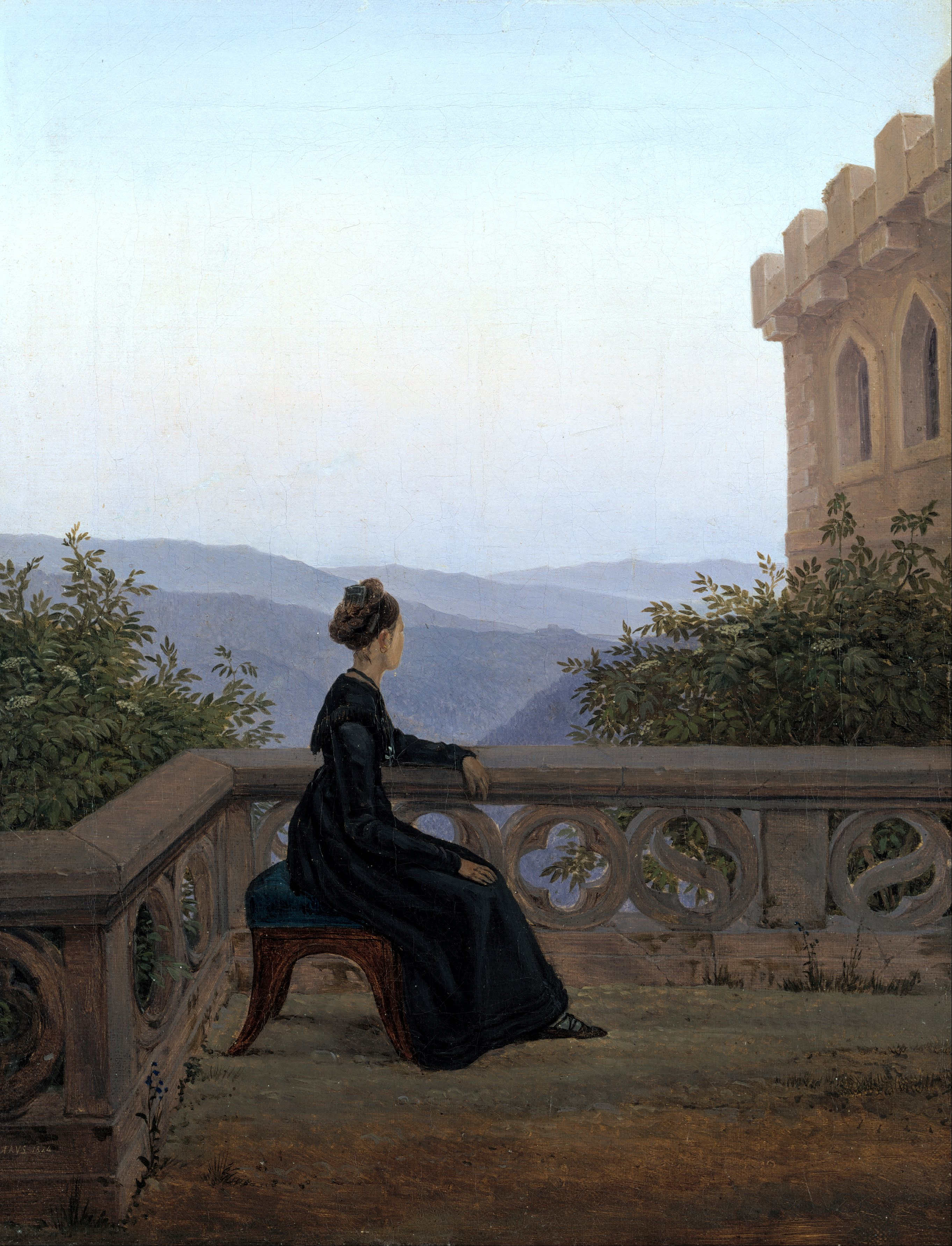 Carl Gustav Carus - Woman on the Balcony