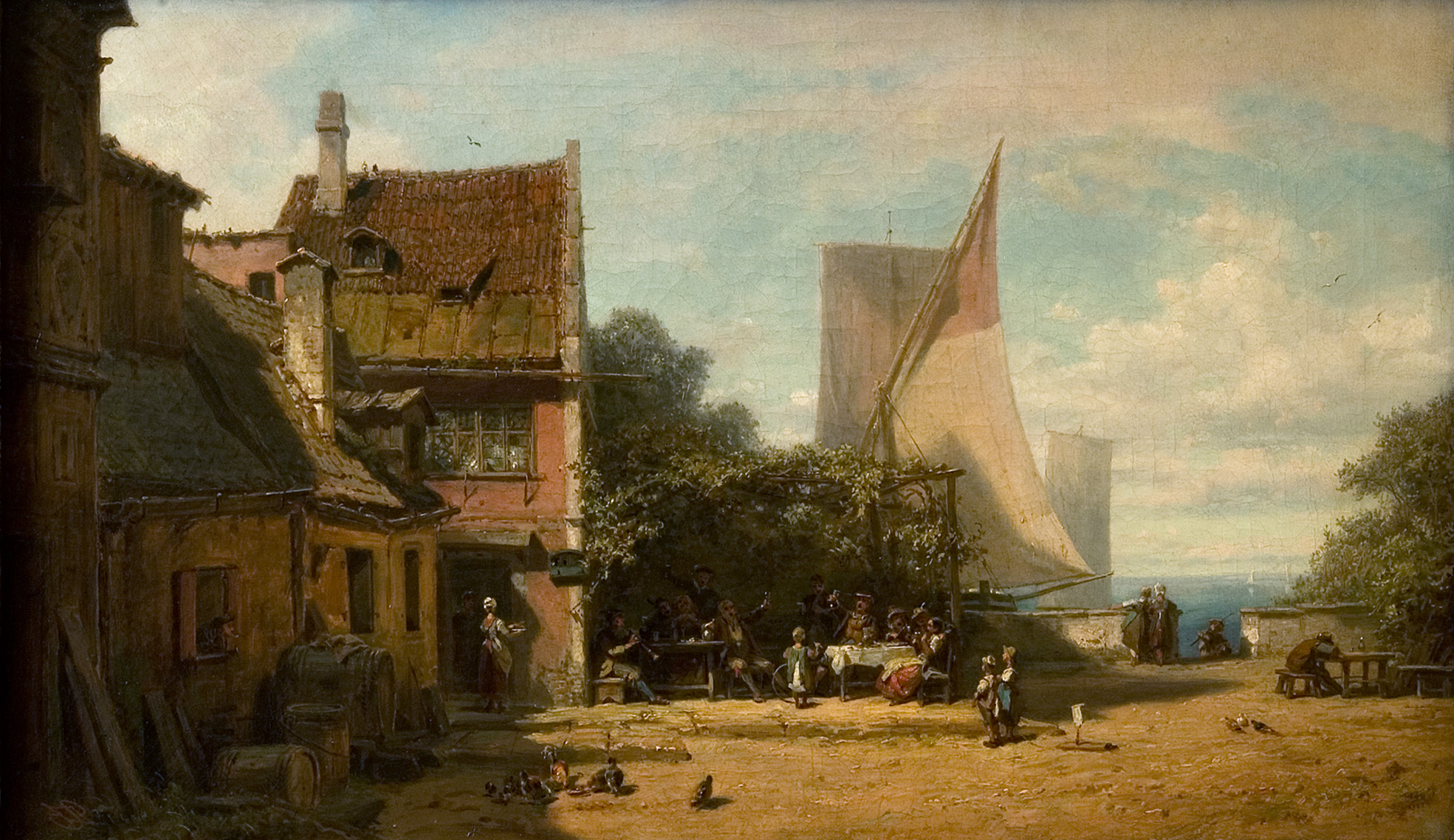 Carl Spitzweg - Wirtshaus am See