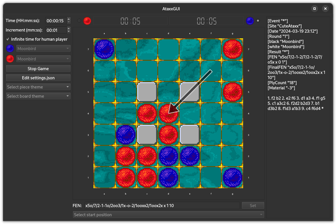 Ataxx GUI interface