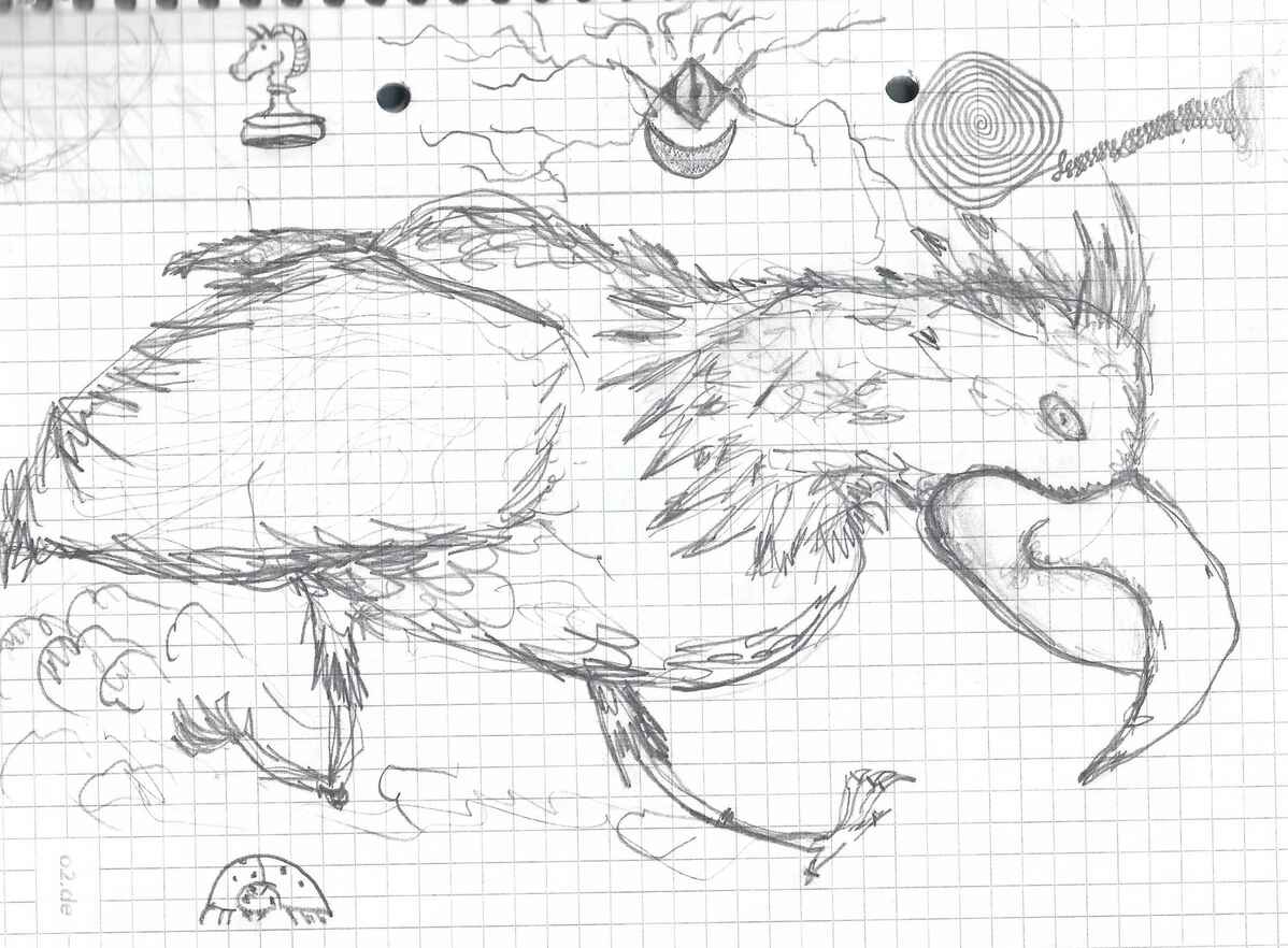 Doodle: running bird