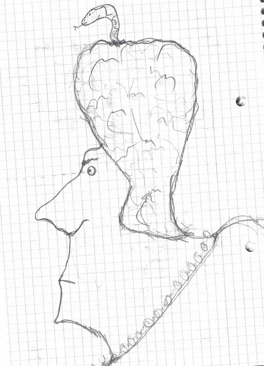 Doodle: woman with snake