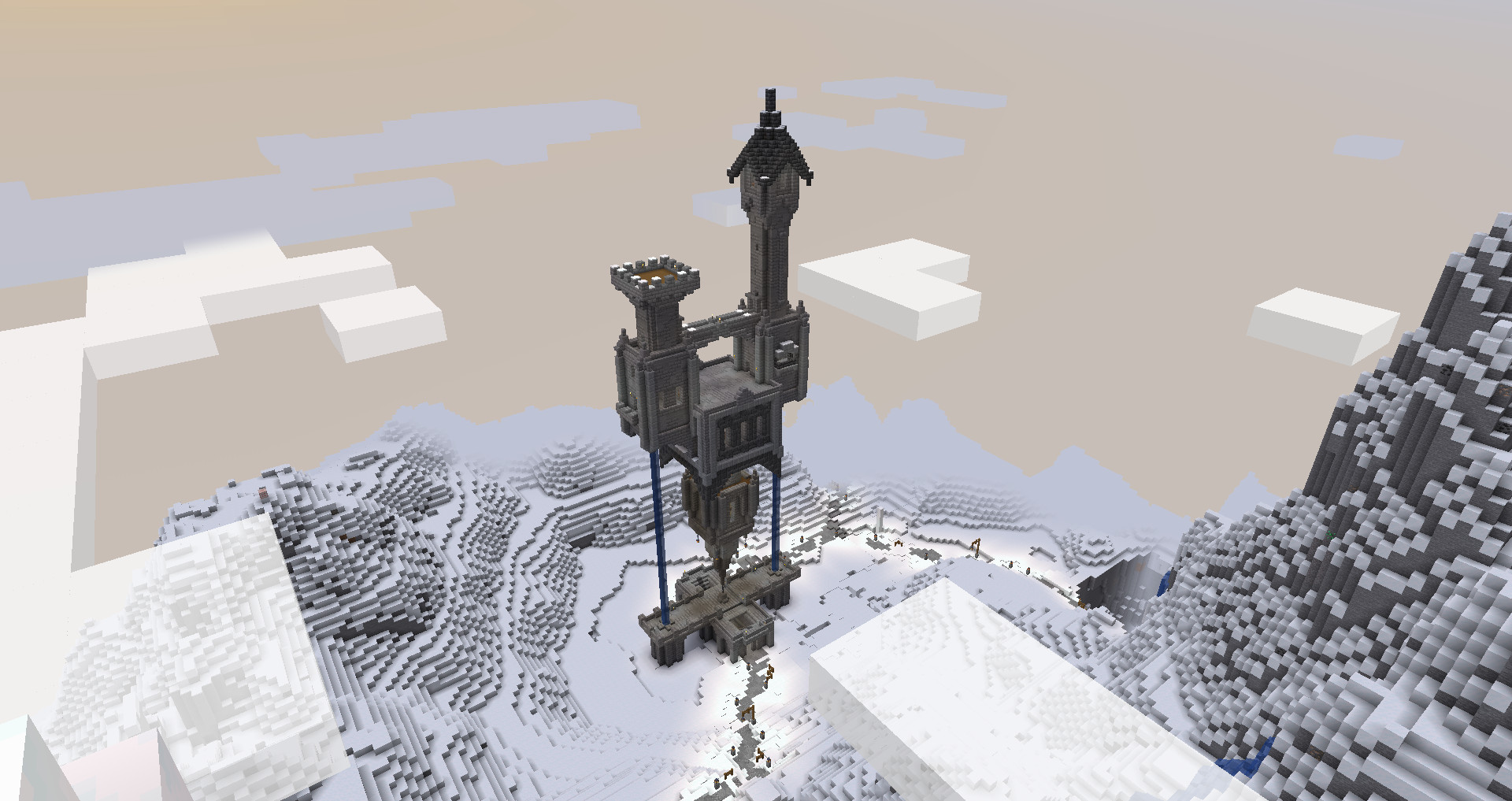 Minecraft tower castle build