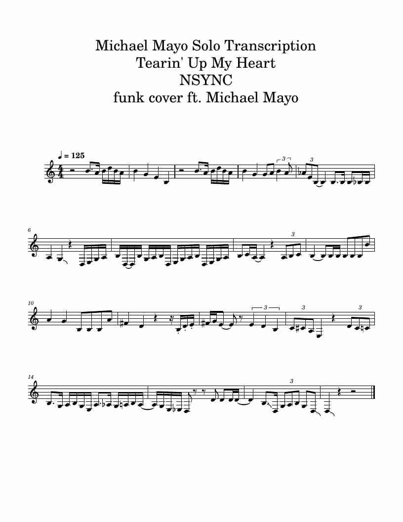 Michael Mayo Solo - Tearin' Up My Heart - Page 1